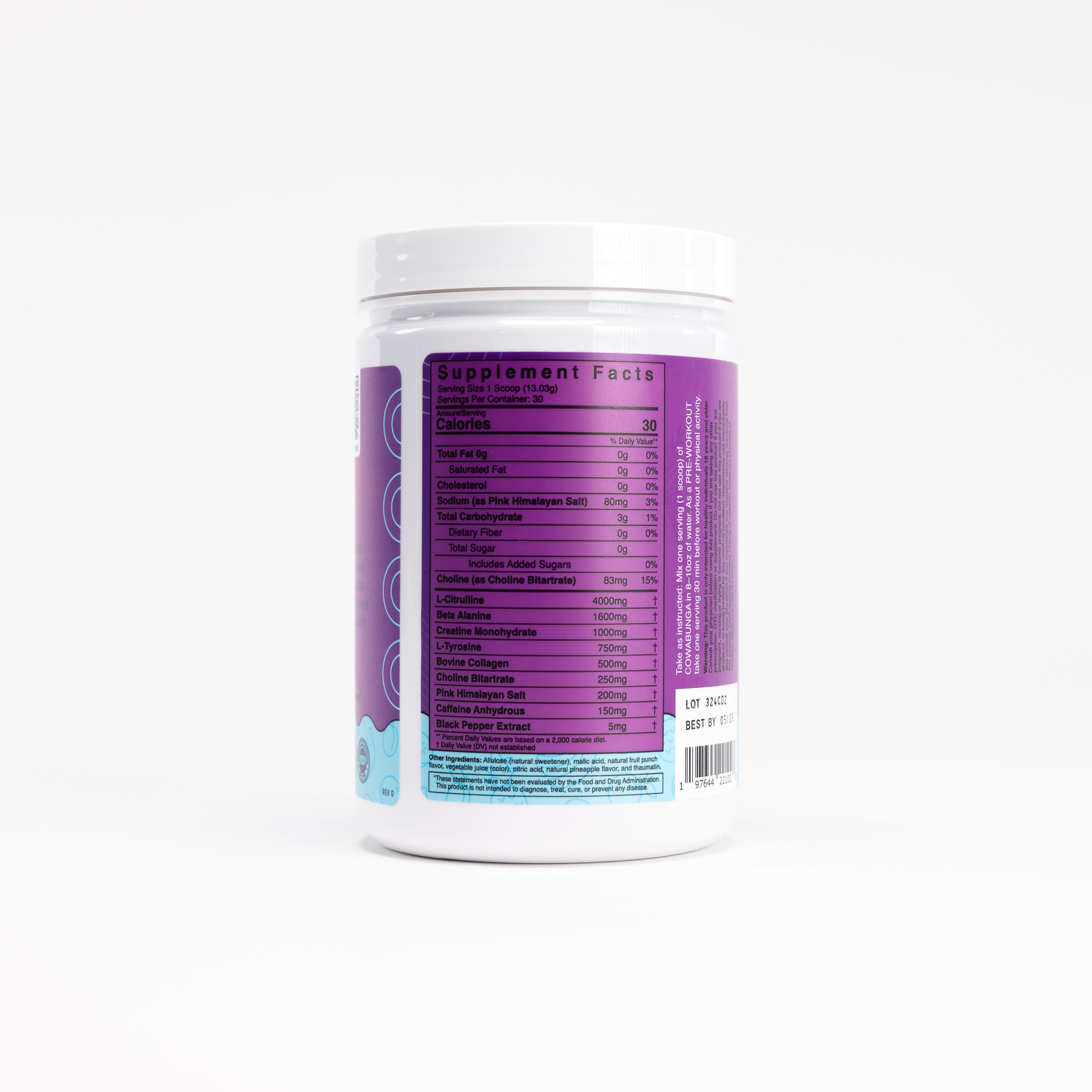 Cowabunga Daily Pick Me Up Pre-Workout