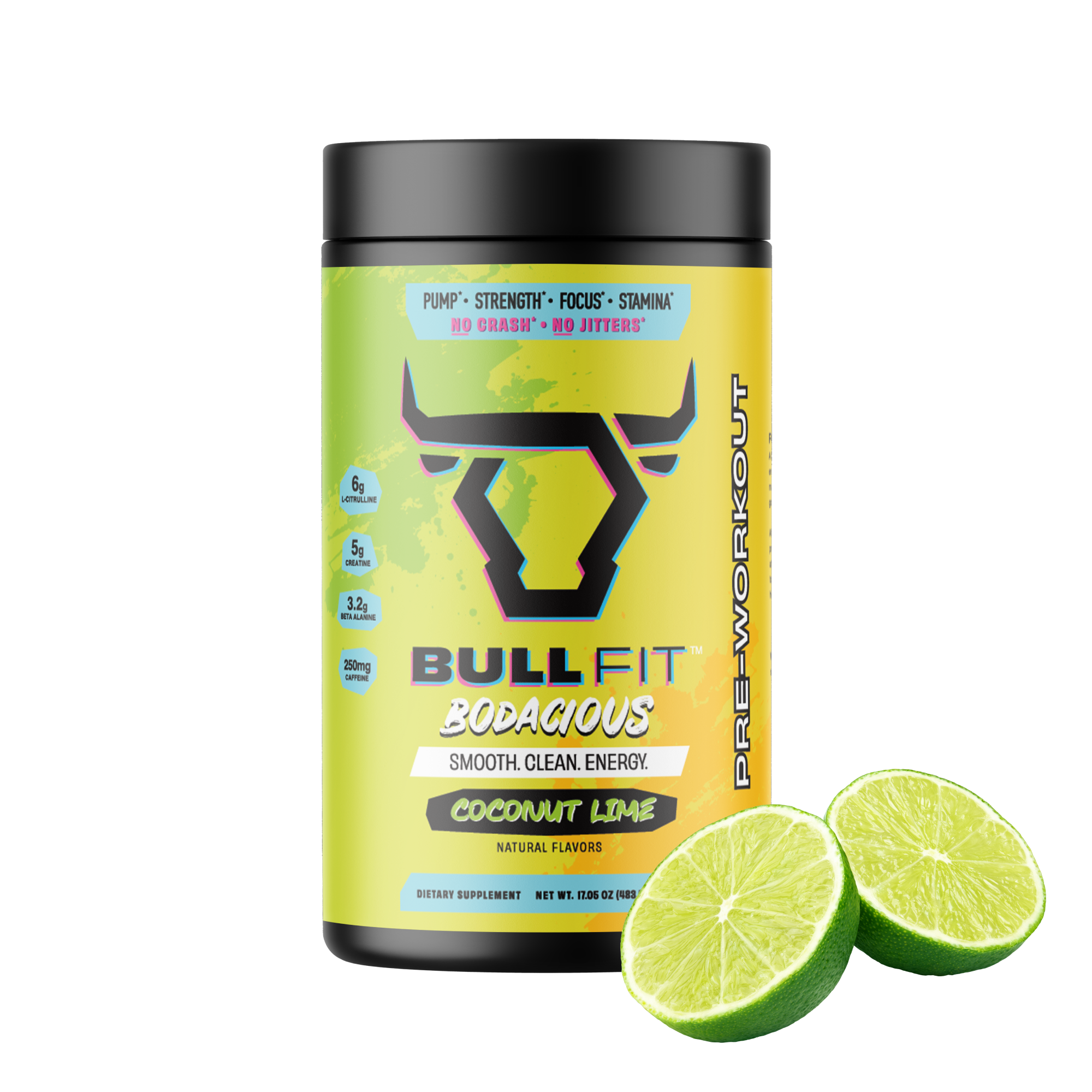Bodacious Pre-Workout | 250mg Caffeine, No Sucralose | BullFit
