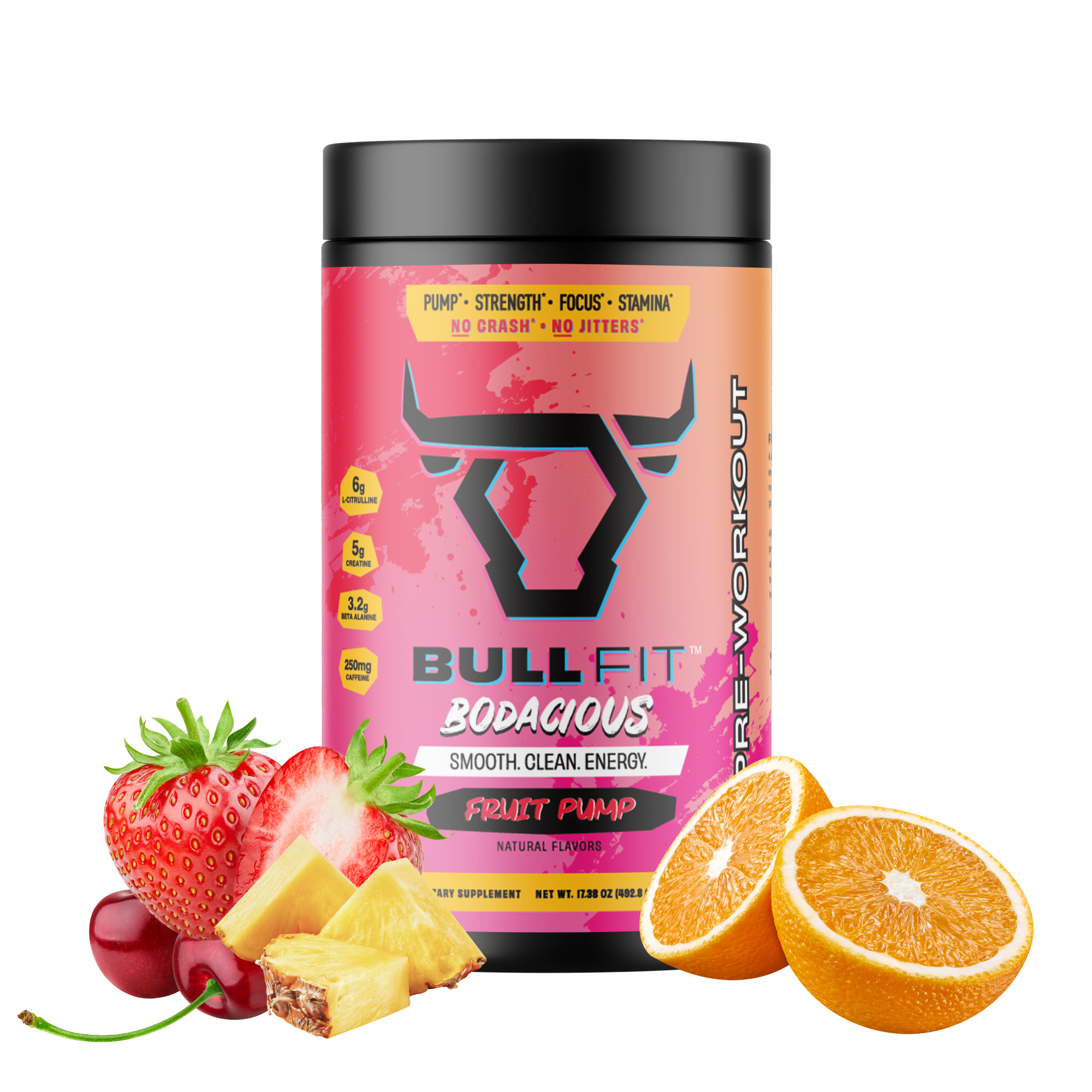 Bodacious Pre-Workout | 250mg Caffeine, No Sucralose | BullFit
