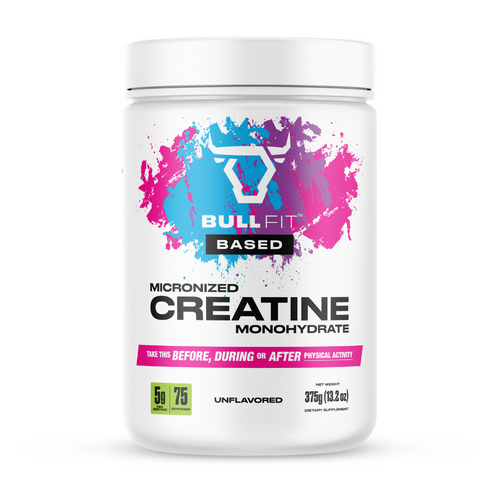 Pure Creatine Monohydrate | 5g Per Scoop, Unflavored | BullFit