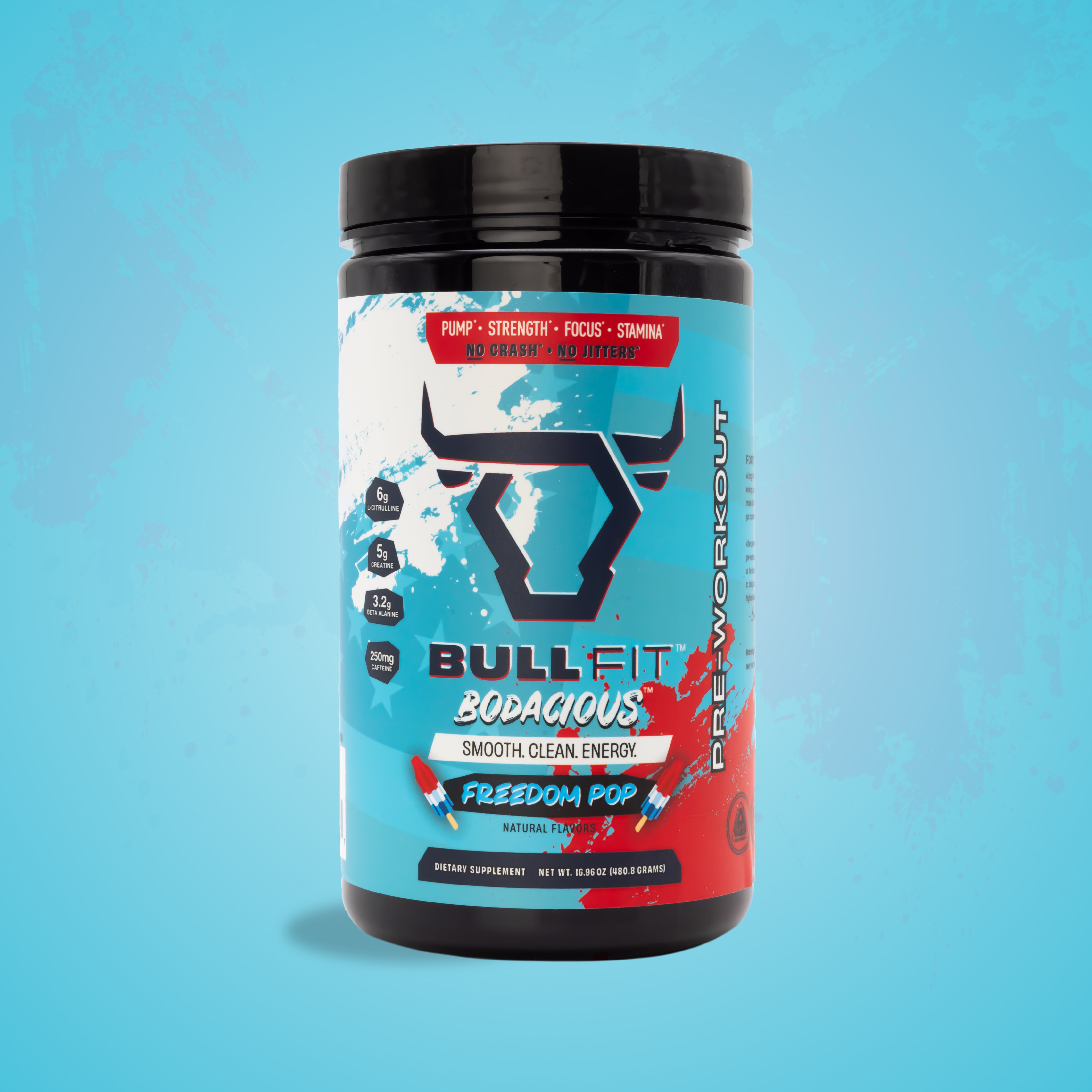 Bodacious Pre-Workout | 250mg Caffeine, No Sucralose | BullFit