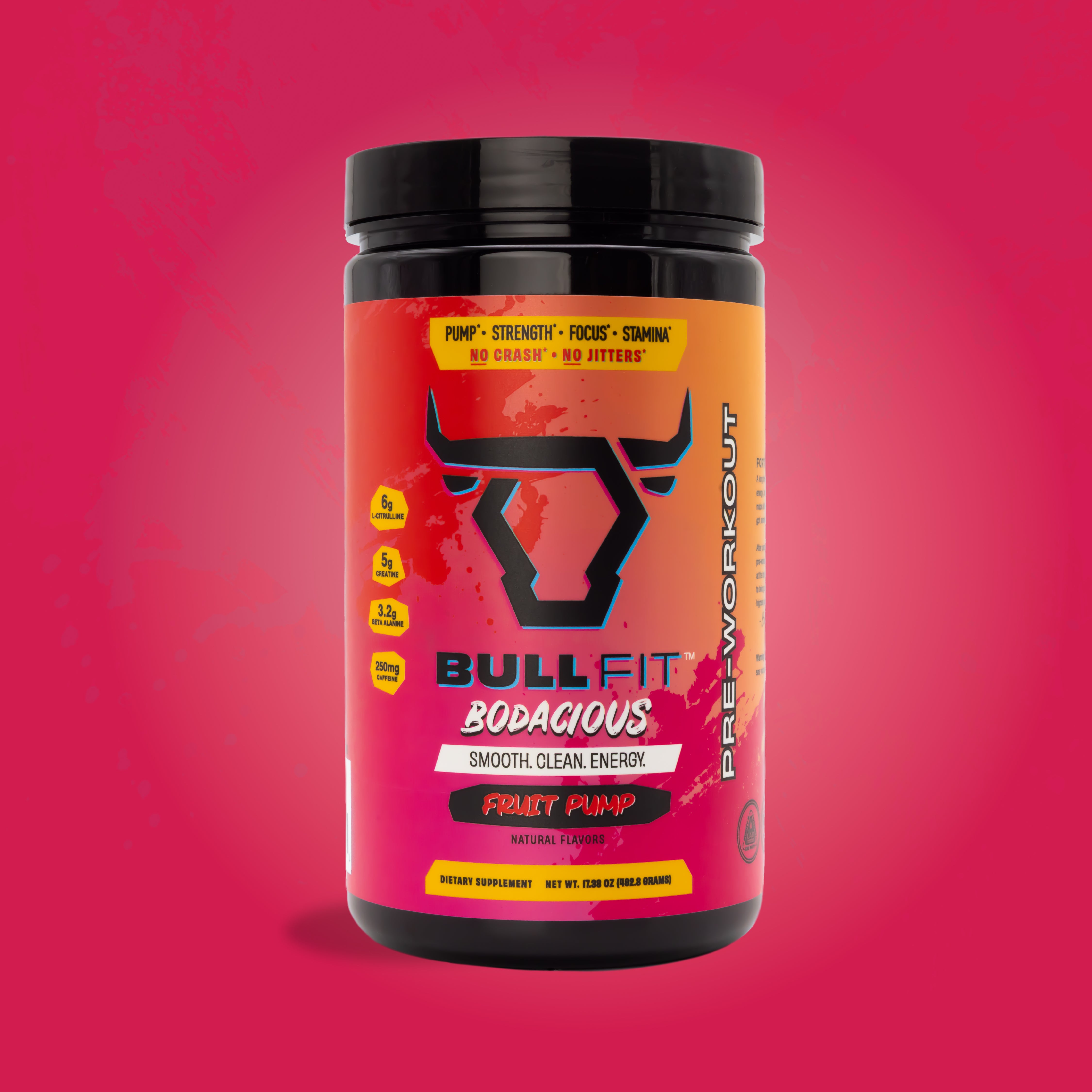 Bodacious Pre-Workout | 250mg Caffeine, No Sucralose | BullFit