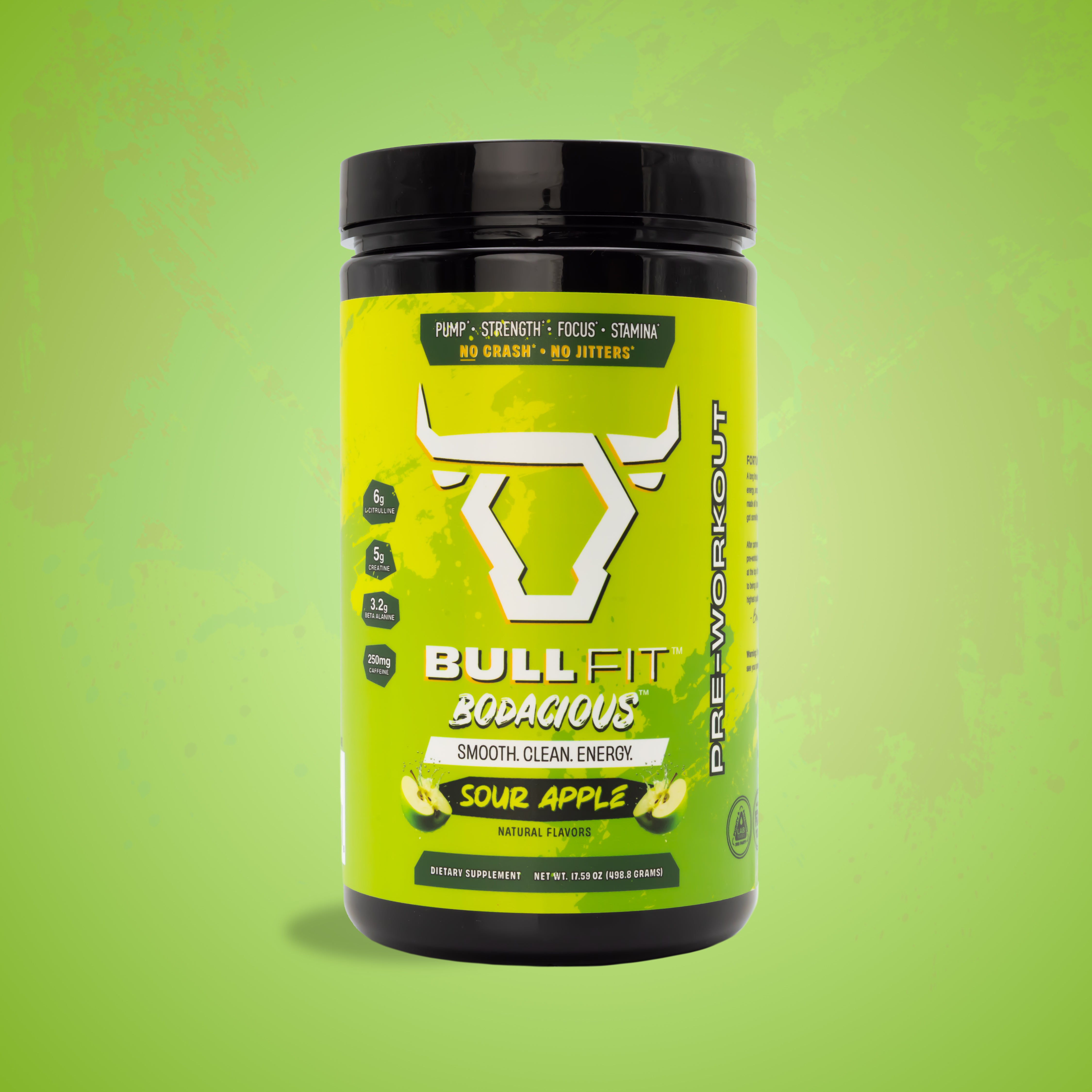 Bodacious Pre-Workout – 250mg Caffeine, No Sucralose | BullFit